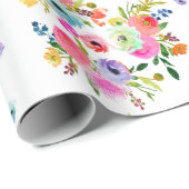 Papier Cadeau Pix-Dezines Aquarelle Ranunculus| DO-IT-YOURSELF a (Coin rond)