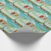 Papier Cadeau PixDezines ballons vintage/eiffel/paris (Coin)