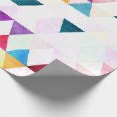 Papier Cadeau PixDezines Boho Aquarelle Triangles/Géométrique (Coin)