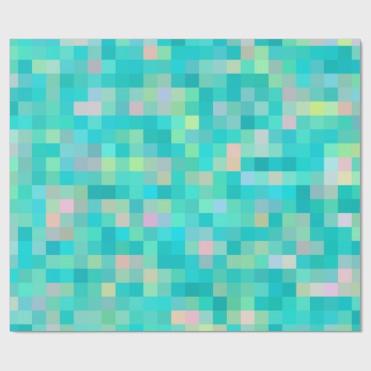 Papier Cadeau Pixel Art Multicolor Motif (Plat)