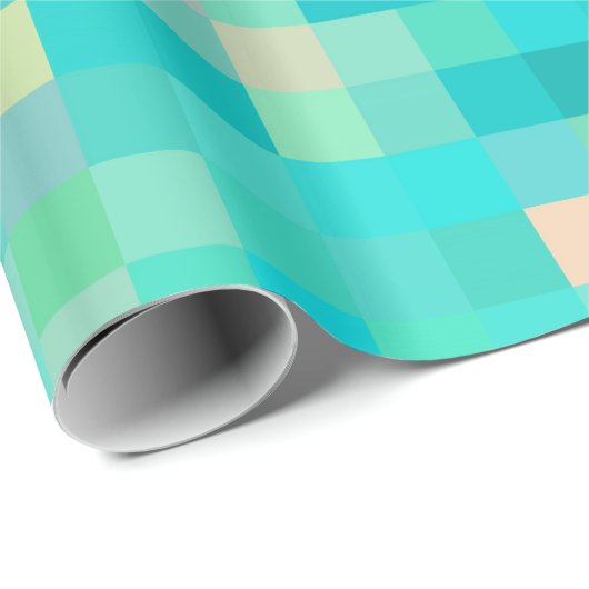 Papier Cadeau Pixel Art Multicolor Motif (Coin rond)