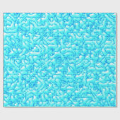 Papier Cadeau Pixel Art surface neigeuse (Plat)
