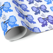 Papier Cadeau Pixel Bow In High Heels Pattern (Coin rond)