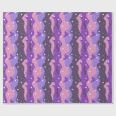 Papier Cadeau Pixel Cosmic Waves with Stars Pattern (Plat)