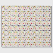 Papier Cadeau Pixel Floral Garden Pattern (Plat)