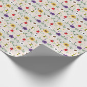 Papier Cadeau Pixel Floral Garden Pattern (Coin)