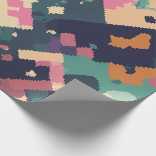 Papier Cadeau Pixel géométrique (Coin)