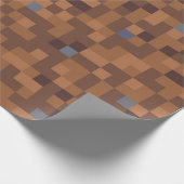 Papier Cadeau Pixel grass gamer birthday  (Coin)