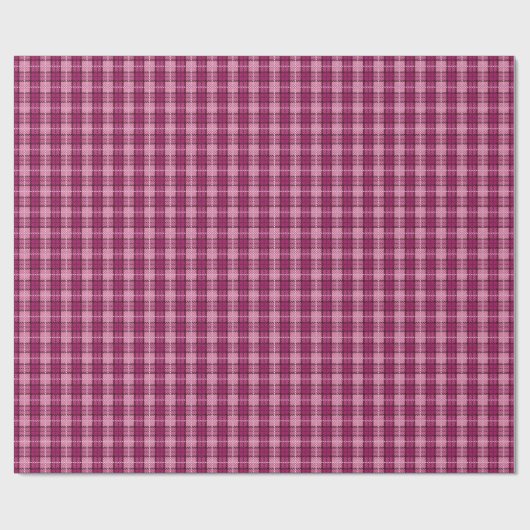 Papier Cadeau Pixel Plaid_Magenta-Noir (Plat)
