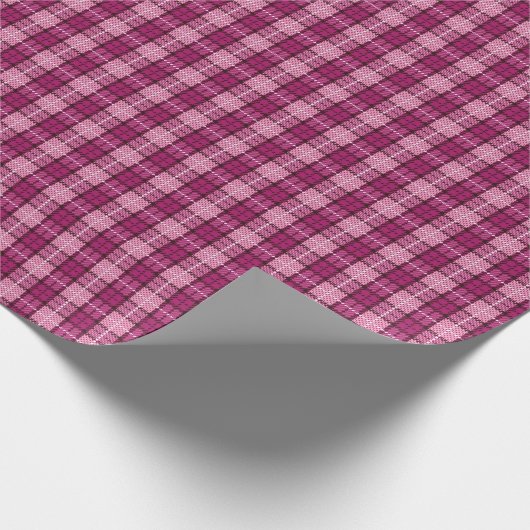 Papier Cadeau Pixel Plaid_Magenta-Noir (Coin)