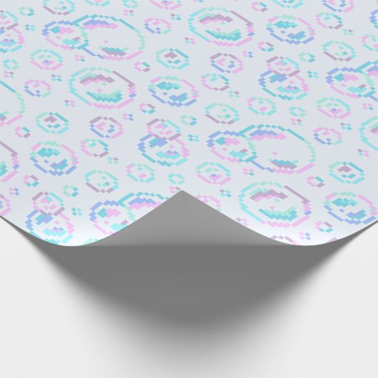 Papier Cadeau Pixel Soap Bubbles Pattern (Coin)
