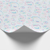 Papier Cadeau Pixel Soap Bubbles Pattern (Coin)