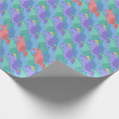Papier Cadeau Pixel Stylized Birds Pattern (Coin)