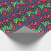 Papier Cadeau Pixelart, Pixel Art dragon (Coin)