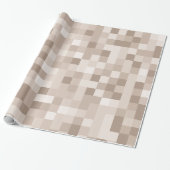 Papier Cadeau pixels Brown (Déroulé)