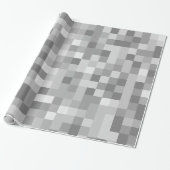 Papier Cadeau pixels gris (Déroulé)