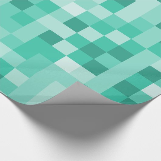 Papier Cadeau Pixels vert foncé (Coin)