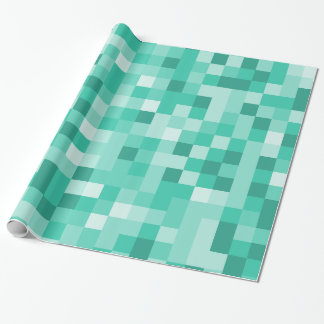Papier Cadeau Pixels vert foncé