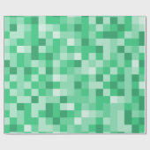 Papier Cadeau pixels verts (Plat)