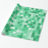 Papier Cadeau pixels verts (Déroulé)