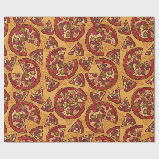 Papier Cadeau Pizza (Plat)