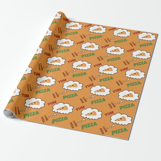 Papier Cadeau Pizza (Déroulé)