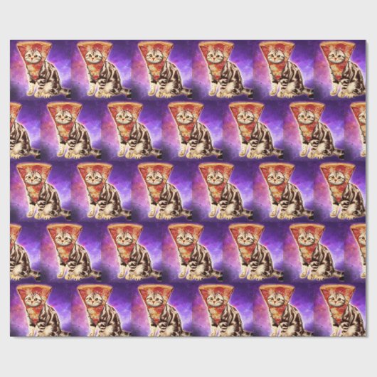 Papier Cadeau Pizza chaton Kitty (Plat)