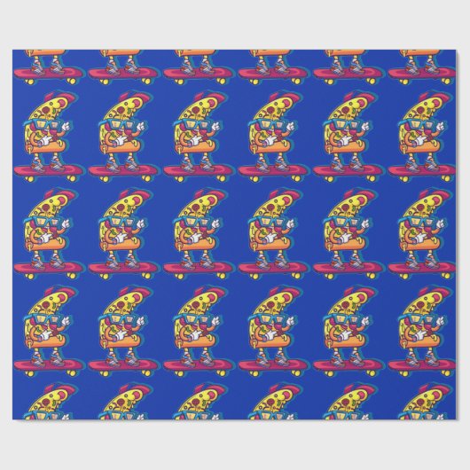 Papier Cadeau Pizza lunaire (Plat)