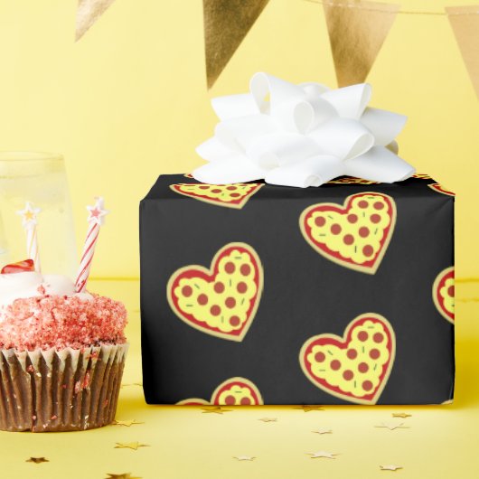 Papier Cadeau Pizza Mon Coeur (Fête d'anniversaire)