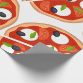 Papier Cadeau Pizza Mozzarella aux Tomates et Basilic