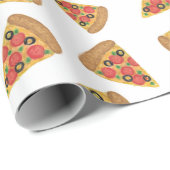 Papier Cadeau Pizza Party Pepperoni (Coin rond)