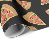 Papier Cadeau Pizza Party Pepperoni Novelt (Coin rond)