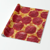 Papier Cadeau pizza pepperonis (Déroulé)