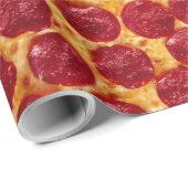 Papier Cadeau pizza pepperonis (Coin rond)