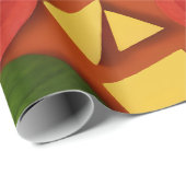 Papier Cadeau Pizza tomate basilic motif lumineux (Coin rond)