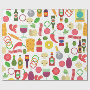 Papier Cadeau pizzeria italienne ingrédients pizzeria