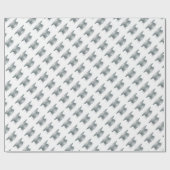 Papier Cadeau Plafond de graduation en argent (Plat)