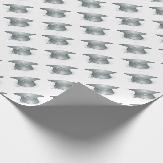 Papier Cadeau Plafond de graduation en argent (Coin)