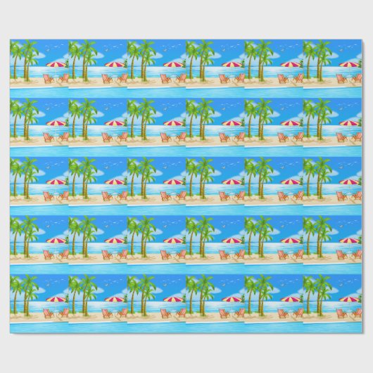 Papier Cadeau Plage (Plat)