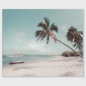 Papier Cadeau Plage à côté du cocotier (Plat)