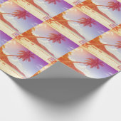 Papier Cadeau Plage, cocotier, lit en bois. (Coin)