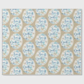 Papier Cadeau Plage côtière Noël MER & SALONS (Plat)