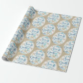 Papier Cadeau Plage côtière Noël MER & SALONS (Déroulé)