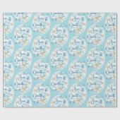 Papier Cadeau Plage côtière Noël MER & SALONS (Plat)