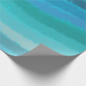 Papier Cadeau Plage Côtière Vagues Salées Sur Turquoise (Coin)