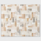 Papier Cadeau Plage Cream Rectangles Mariage (Plat)