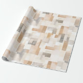 Papier Cadeau Plage Cream Rectangles Mariage (Déroulé)