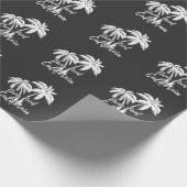 Papier Cadeau Plage de Dana Point California Palm Trees (Coin)