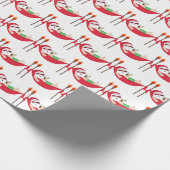 Papier Cadeau Plage de Noël festive Père Noël (Coin)