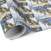 Papier Cadeau Plage de Punta Cana | République dominicaine (Coin rond)